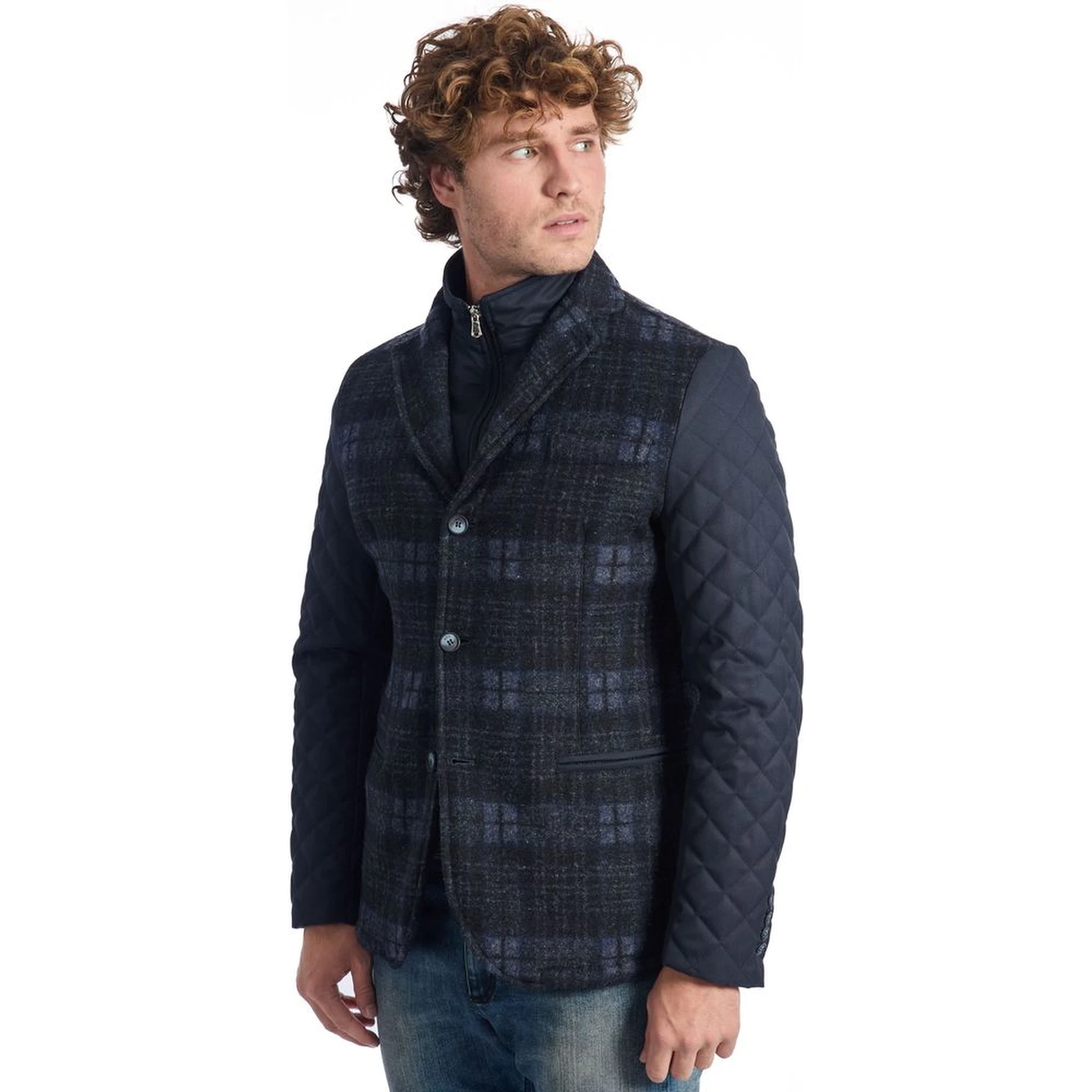 Blue Wool Jackets & Coat