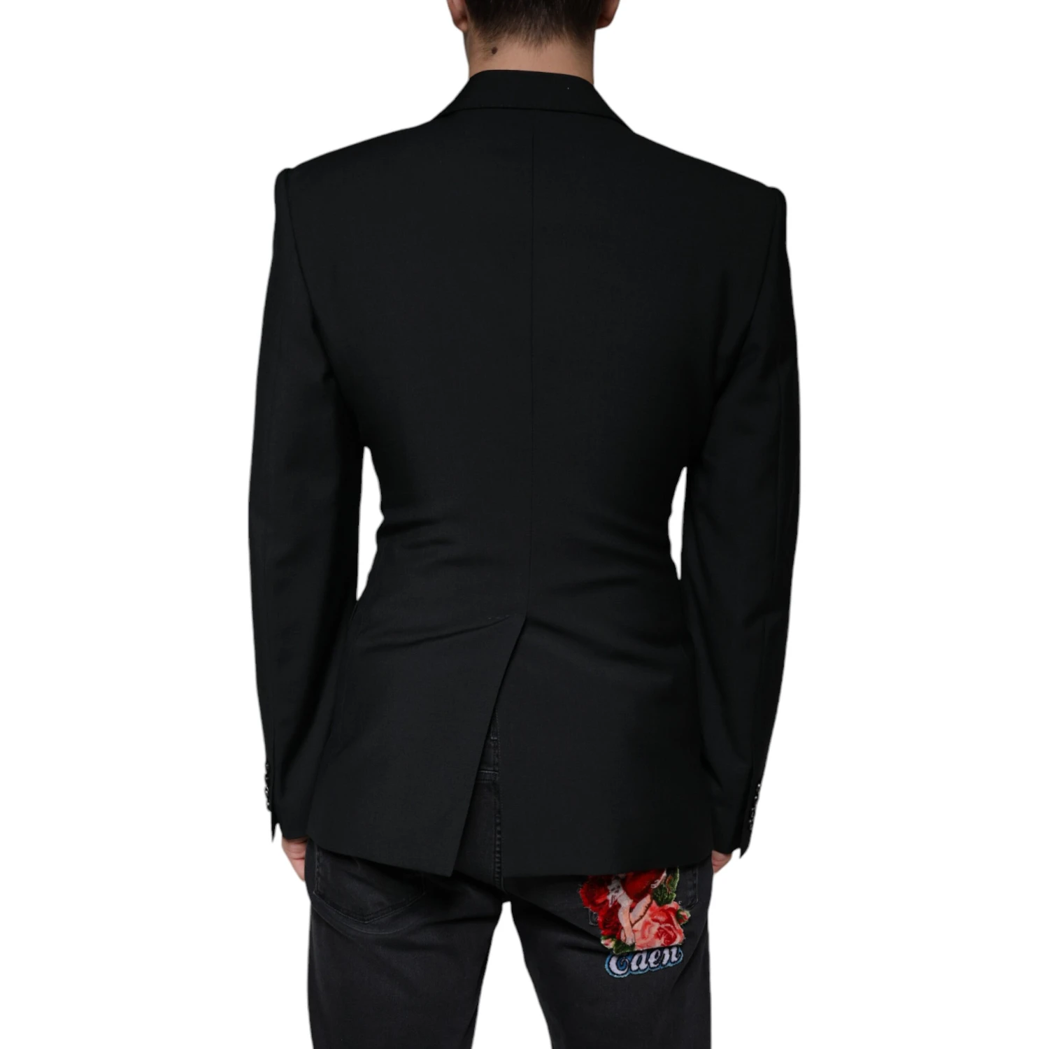 Black White Single Breasted Dress Blazer