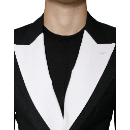 Black White Single Breasted Dress Blazer