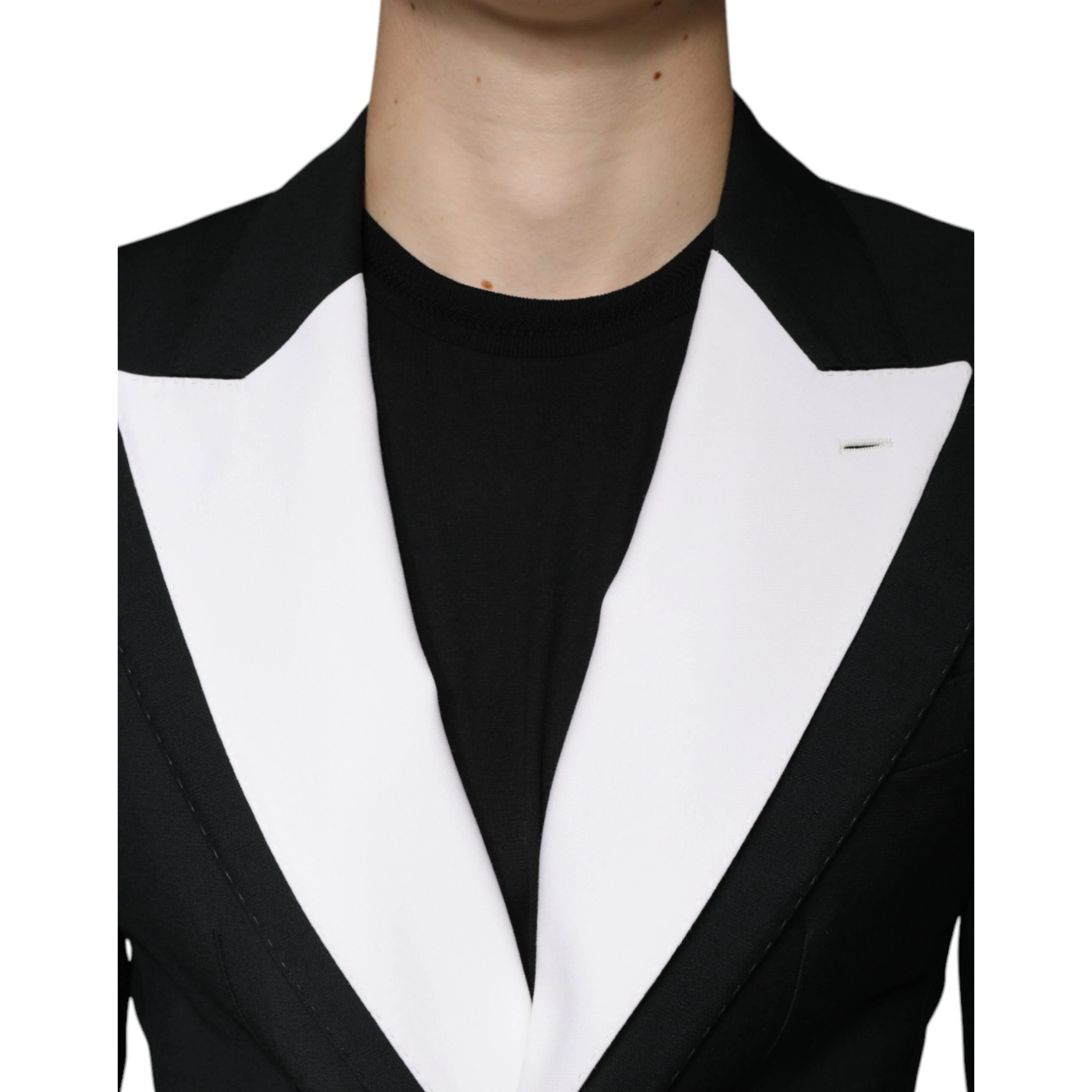 Black White Single Breasted Dress Blazer
