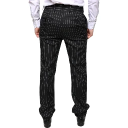 Black Stripes Skinny Men Dress Pants