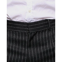 Black Stripes Skinny Men Dress Pants