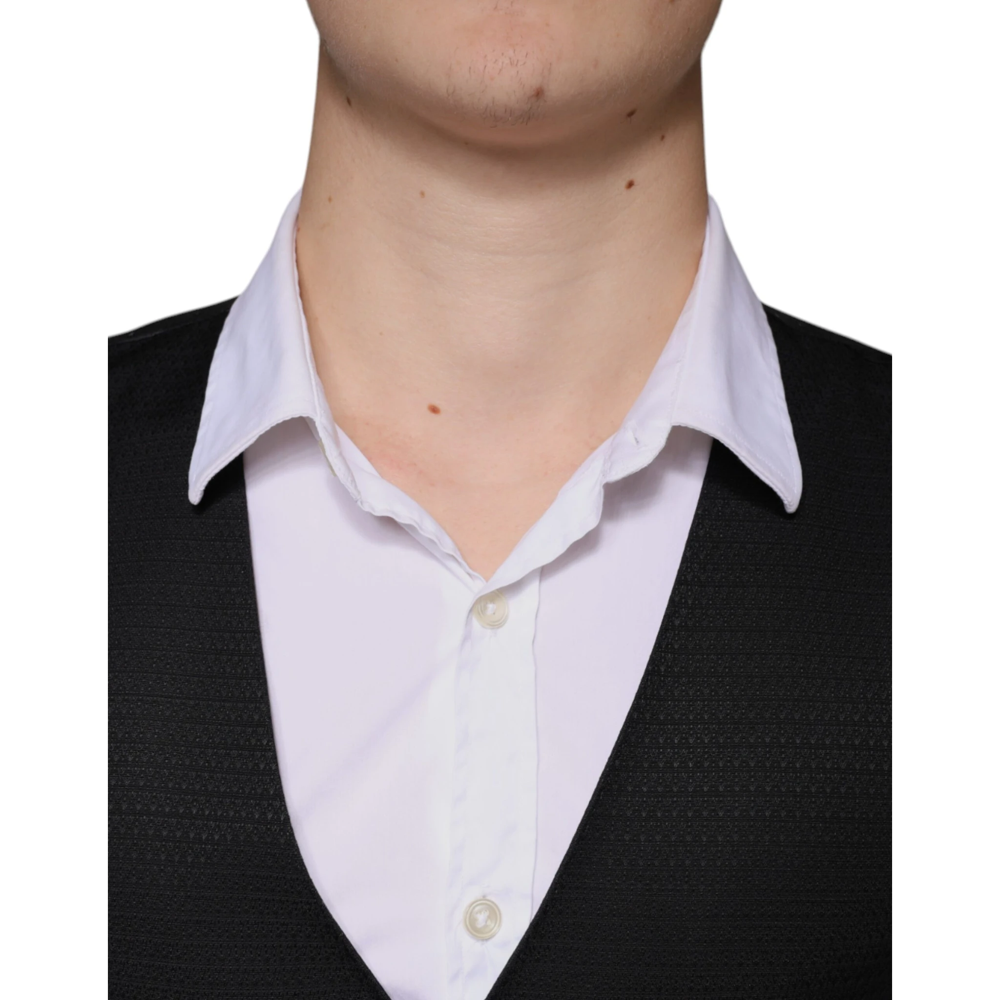 Black Wool Waistcoat Dress Formal Vest