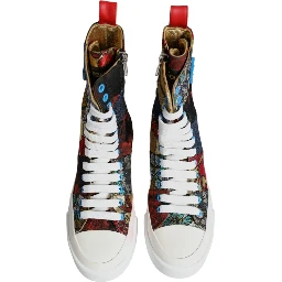 Multicolor Patchwork High Top Sneakers Shoes