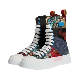 Multicolor Patchwork High Top Sneakers Shoes