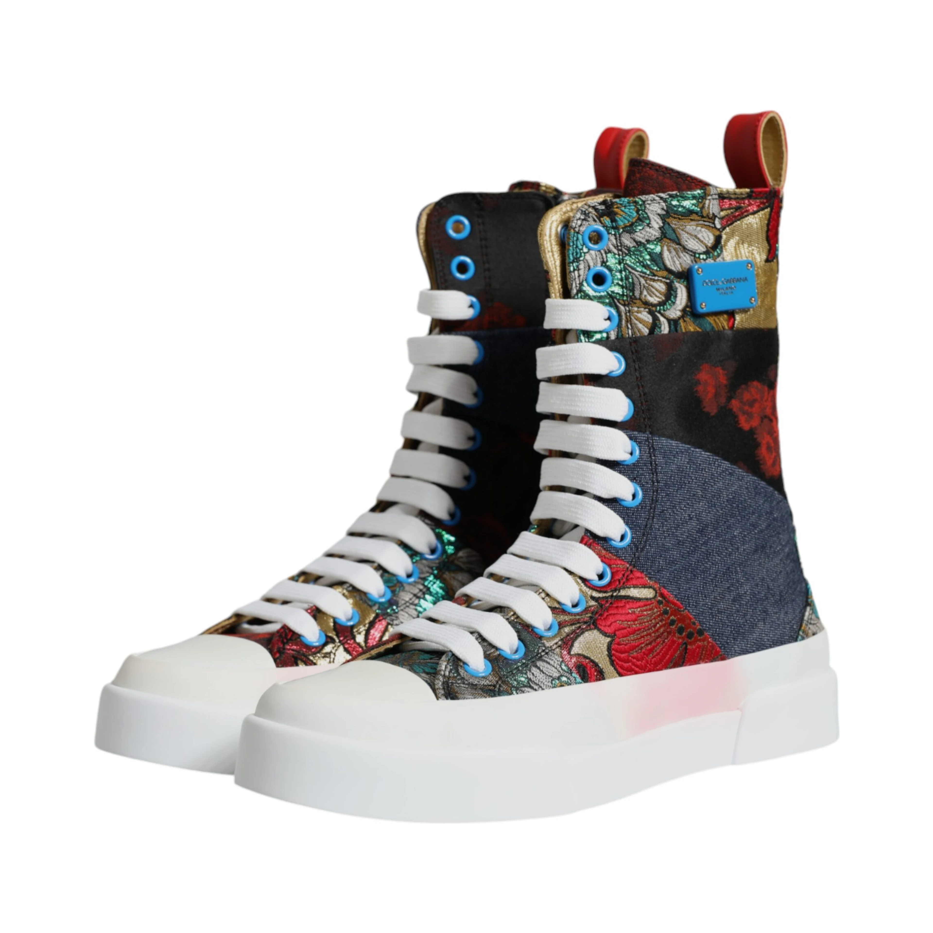 Multicolor Patchwork High Top Sneakers Shoes