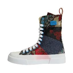 Multicolor Patchwork High Top Sneakers Shoes