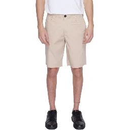 Beige Cotton Bermuda Shorts