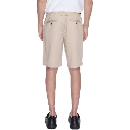 Beige Cotton Bermuda Shorts