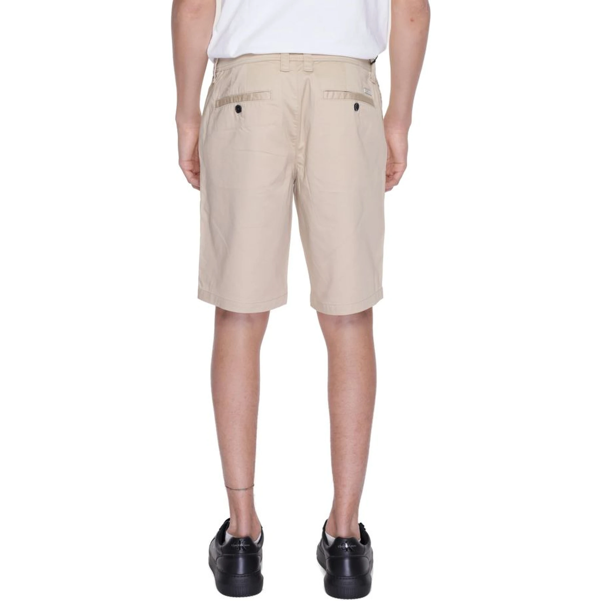 Beige Cotton Bermuda Shorts
