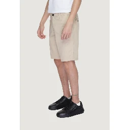 Beige Cotton Bermuda Shorts