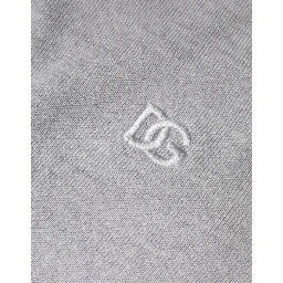 Light Gray Wool Crew Neck Pullover Sweater