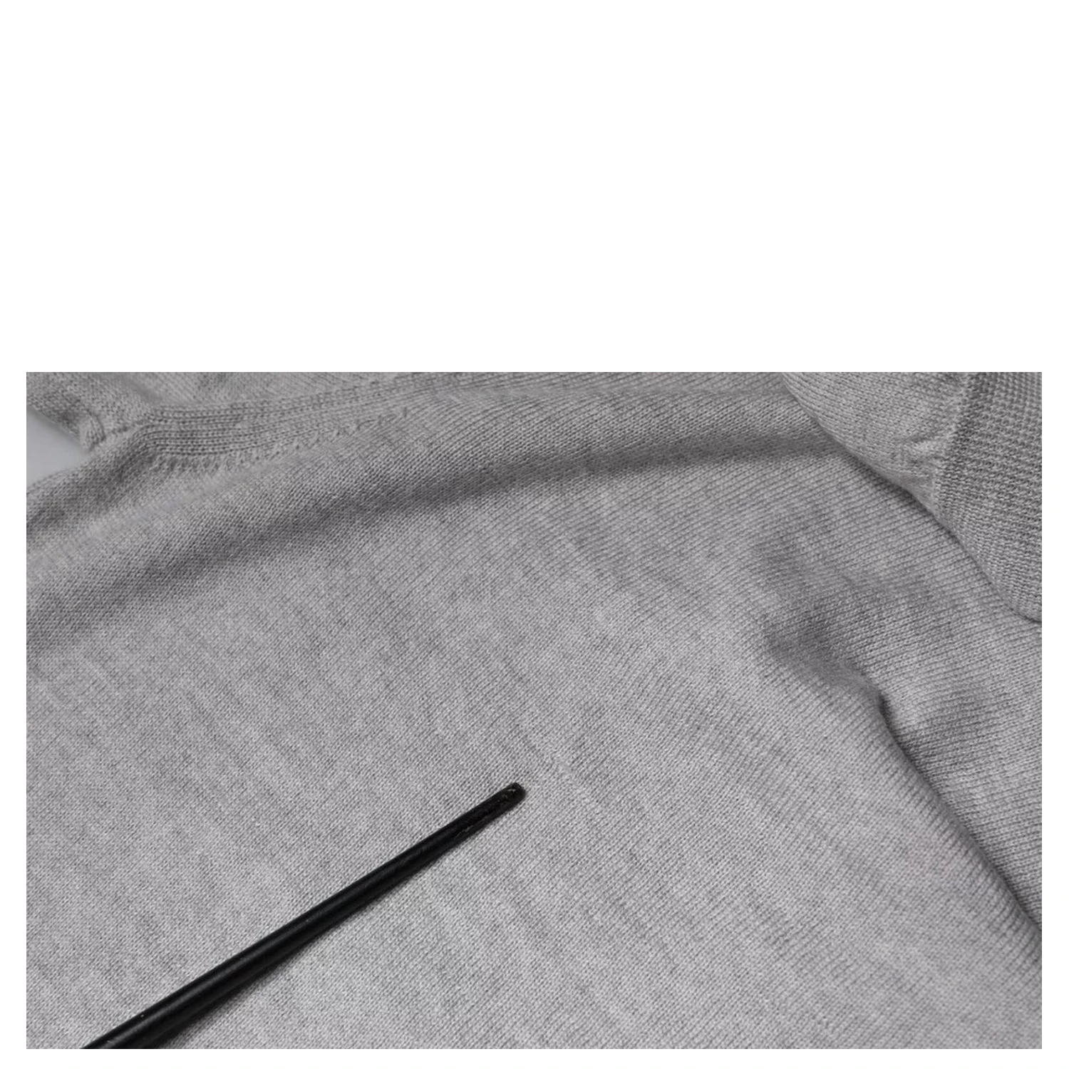 Light Gray Wool Crew Neck Pullover Sweater