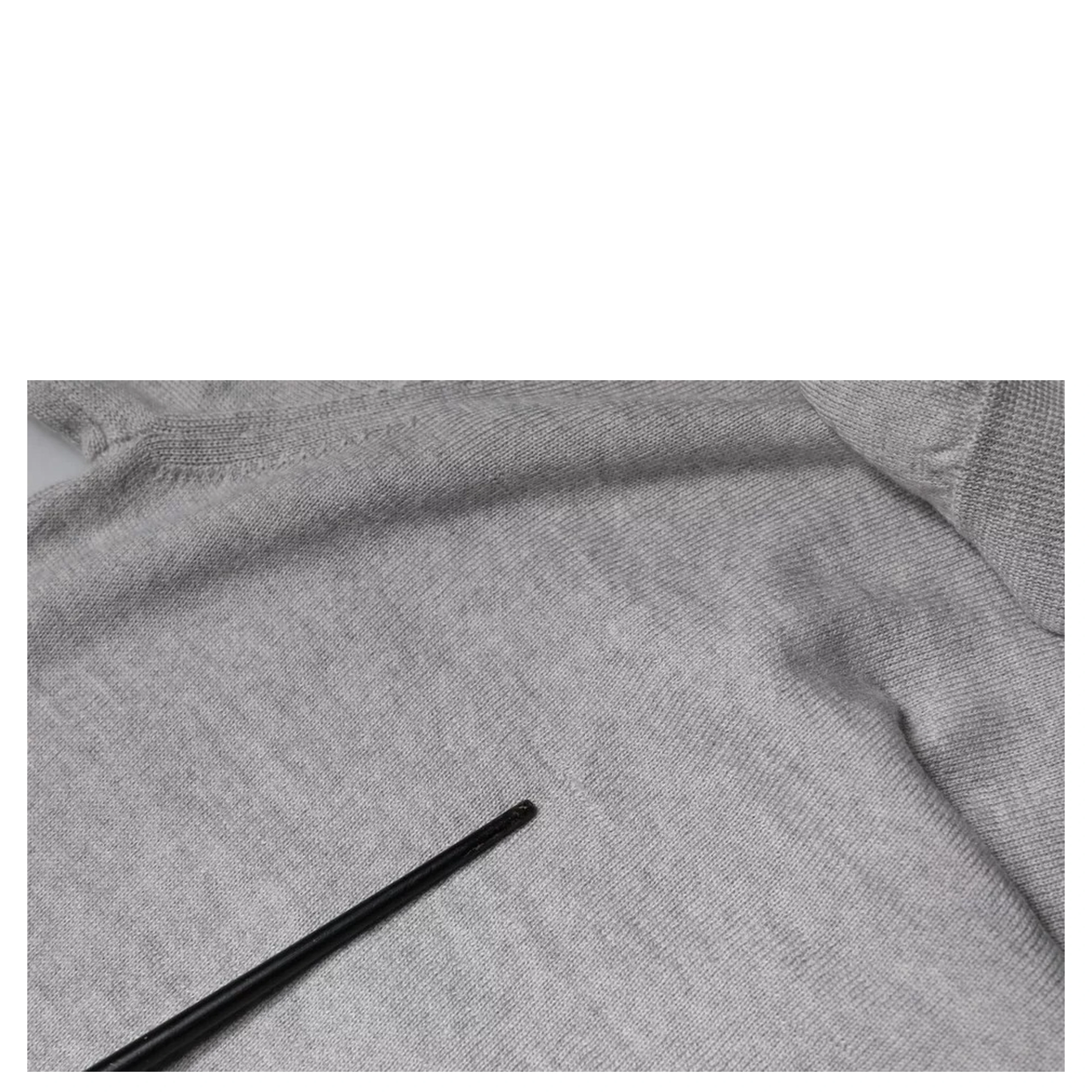 Light Gray Wool Crew Neck Pullover Sweater