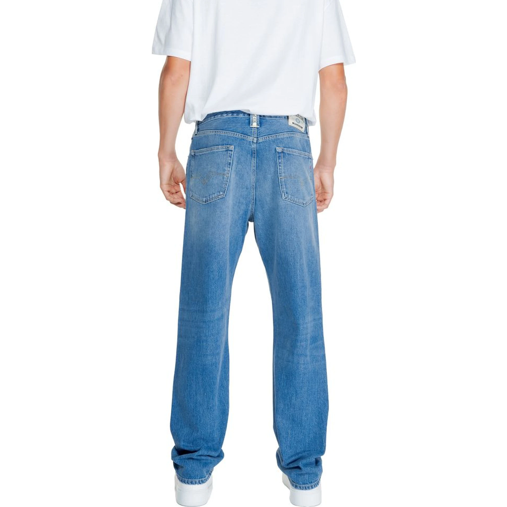 Blue Cotton Relaxed Fit Jeans