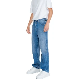 Blue Cotton Relaxed Fit Jeans