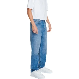 Blue Cotton Relaxed Fit Jeans