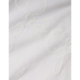 White Logo Print Cotton Crew Neck T-shirt
