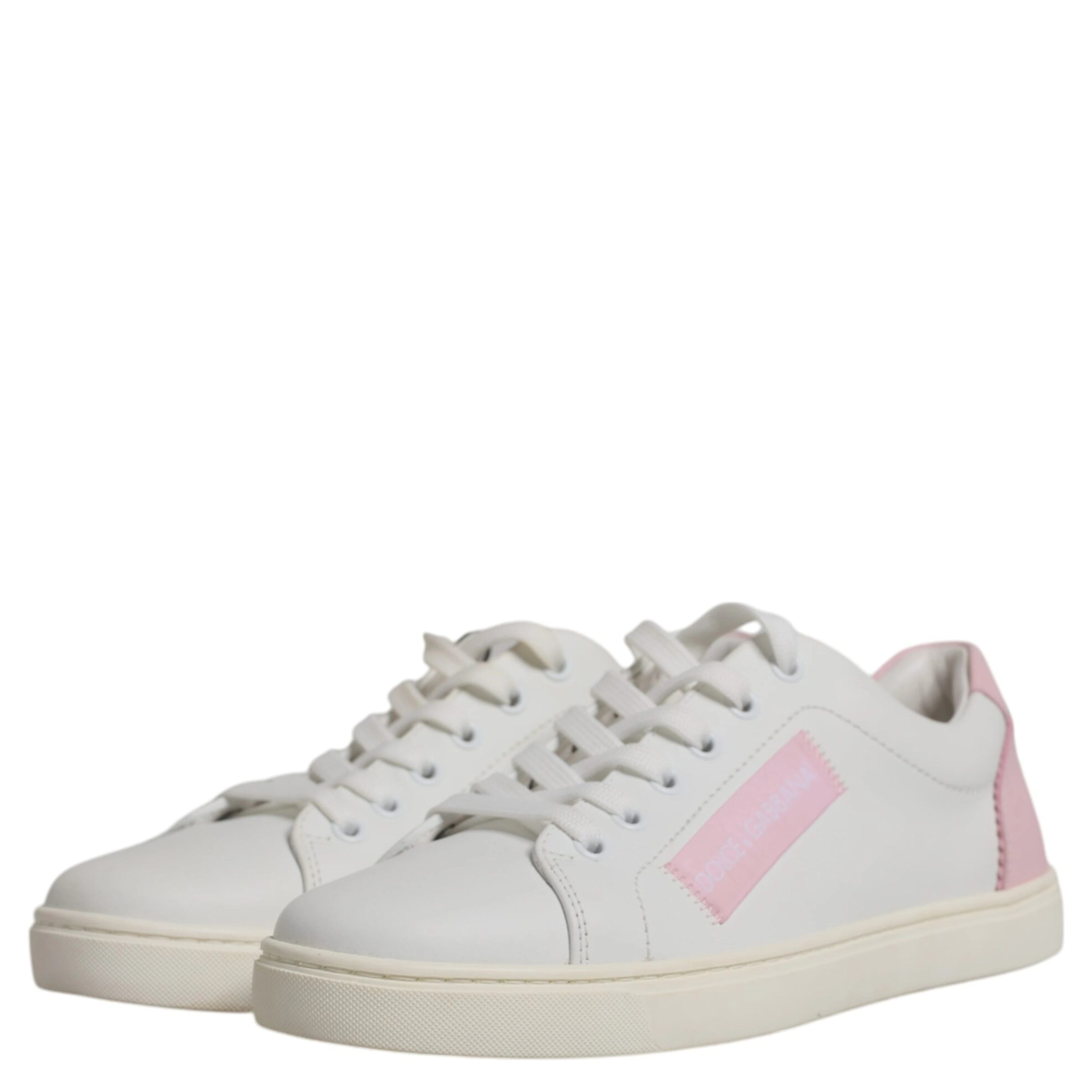White Classic Calf Leather Sneakers Shoes