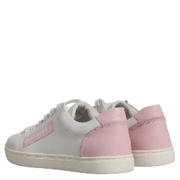 White Classic Calf Leather Sneakers Shoes