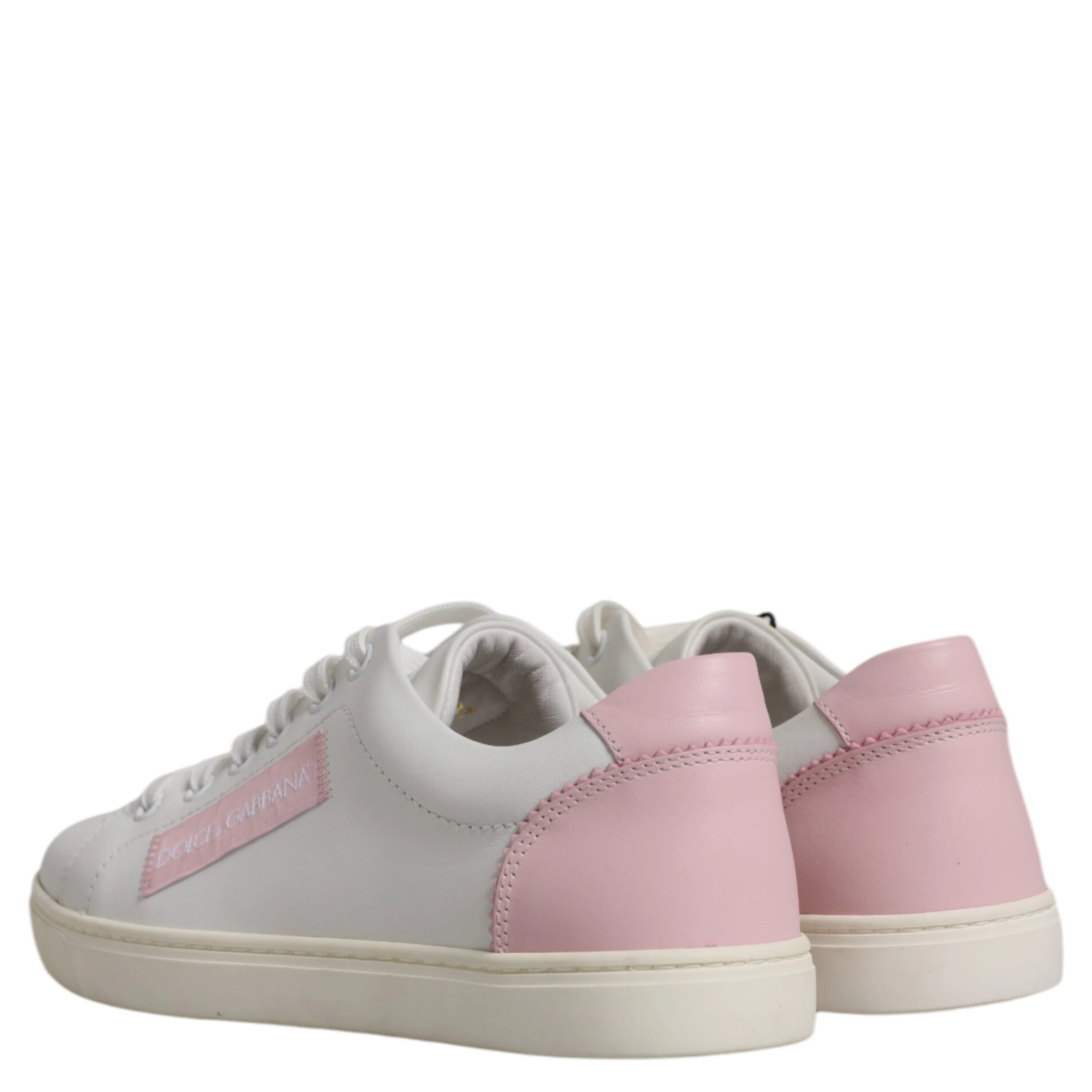White Classic Calf Leather Sneakers Shoes