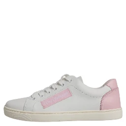 White Classic Calf Leather Sneakers Shoes