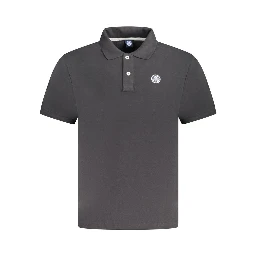 Black Cotton Polo Shirt