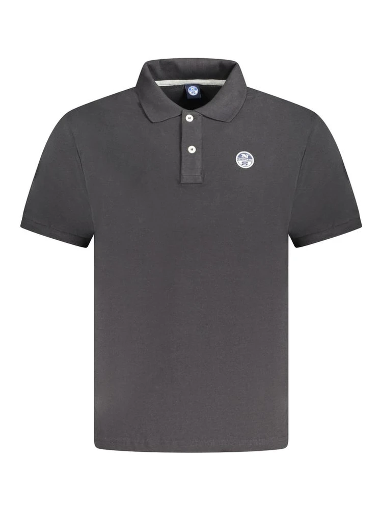 Black Cotton Polo Shirt
