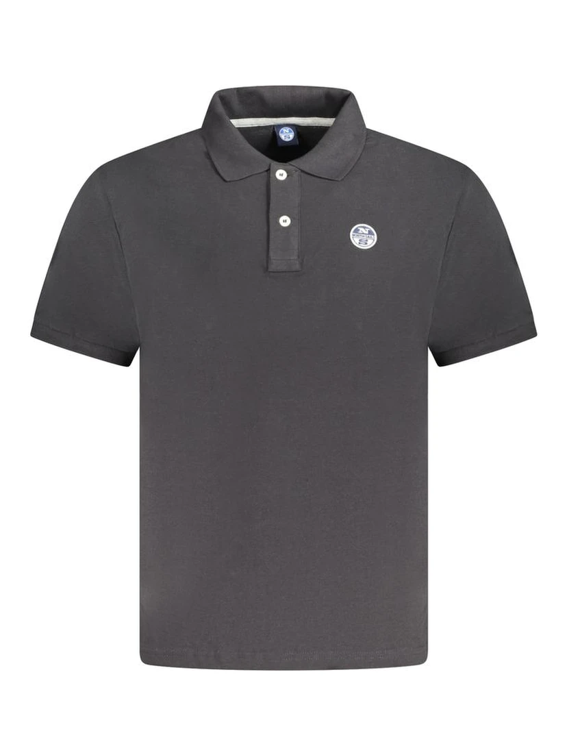 Black Cotton Polo Shirt