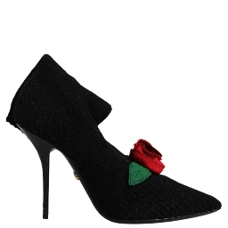 Black Stiletto Heels Mid Calf Boots Shoes
