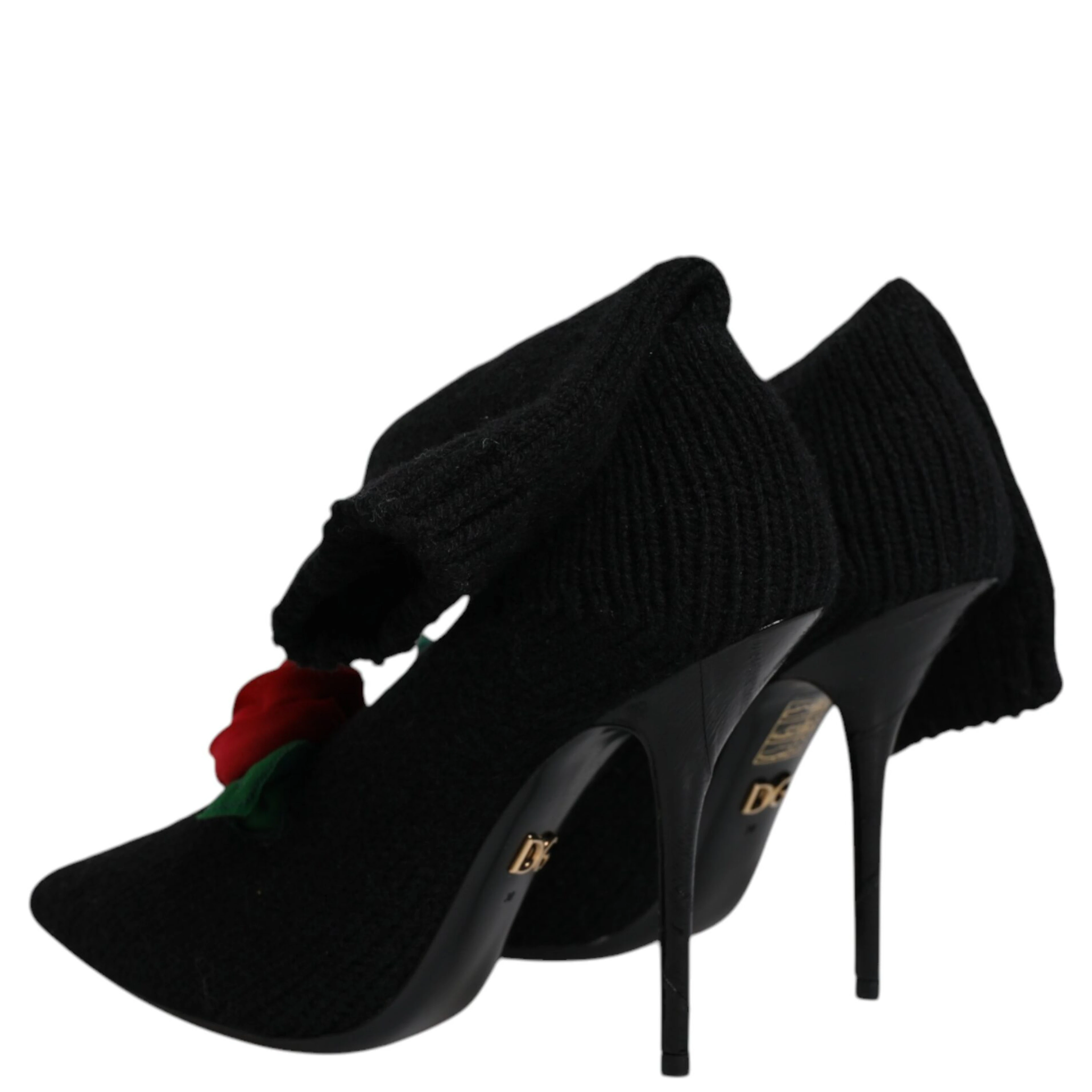 Black Stiletto Heels Mid Calf Boots Shoes