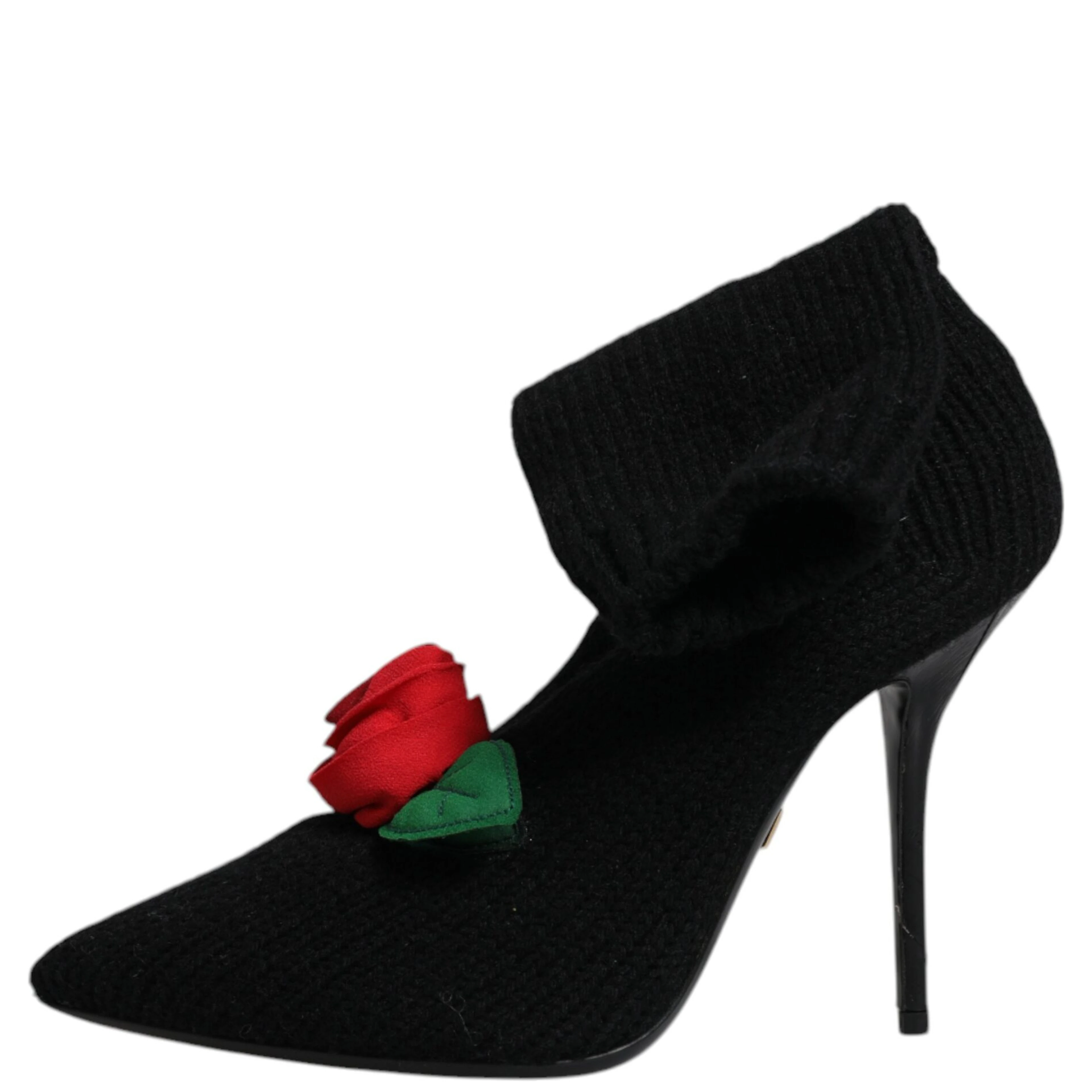 Black Stiletto Heels Mid Calf Boots Shoes