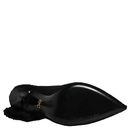 Black Stiletto Heels Mid Calf Boots Shoes