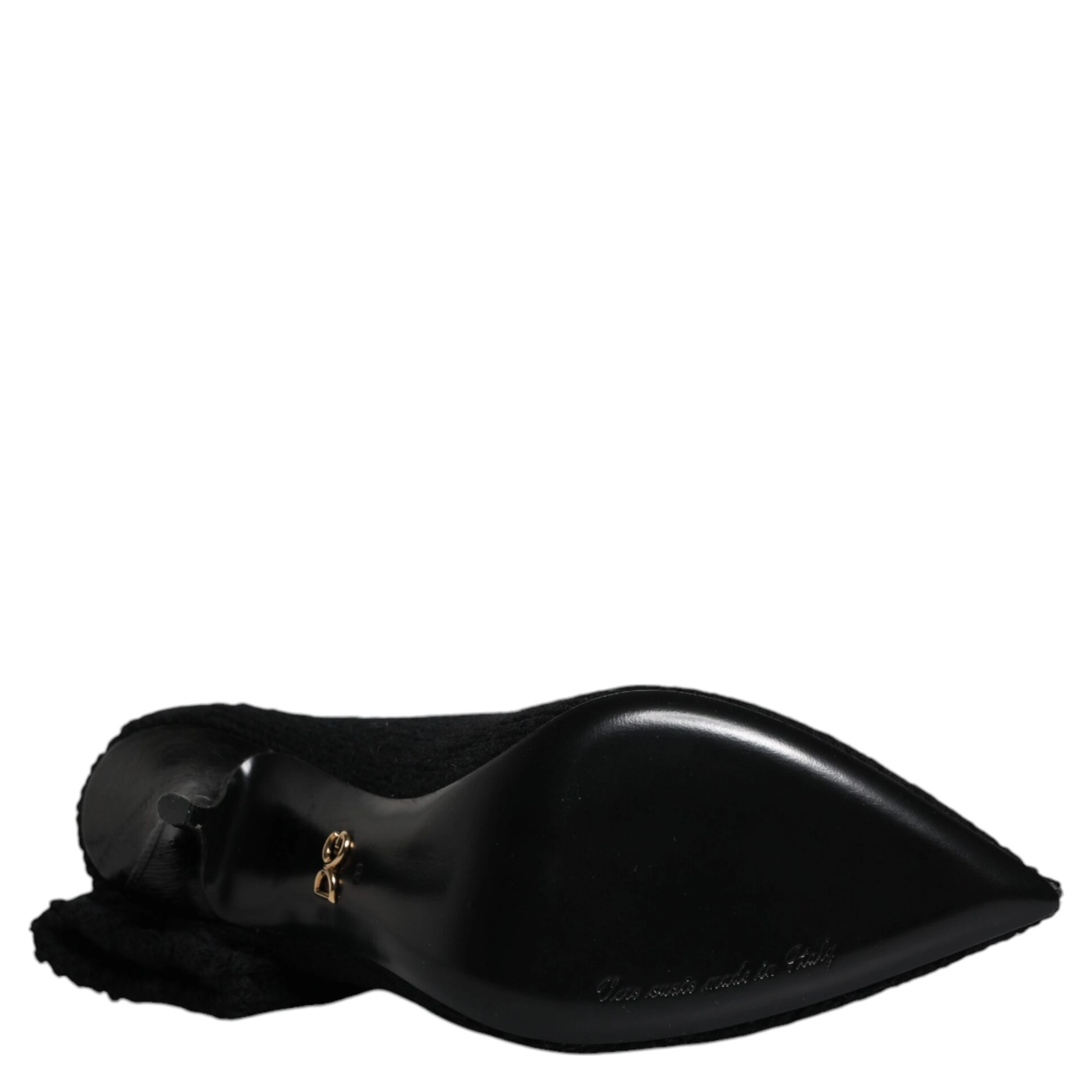 Black Stiletto Heels Mid Calf Boots Shoes