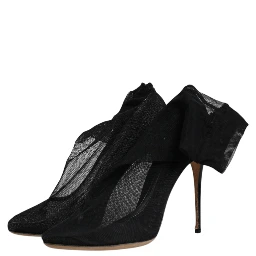 Black Nylon Stretch Mesh Sock Boots Shoes