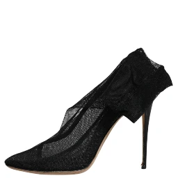 Black Nylon Stretch Mesh Sock Boots Shoes