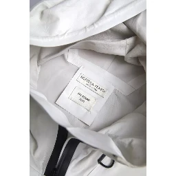 White Leather Men Waterproof Jacket Blouson