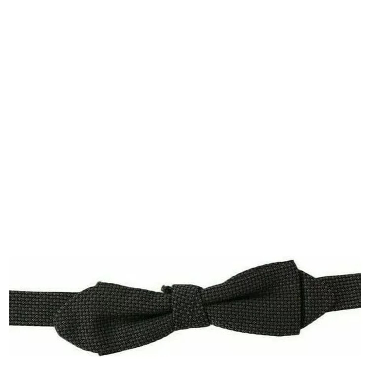 Gray Pattern Silk Adjustable Neck Bow Tie