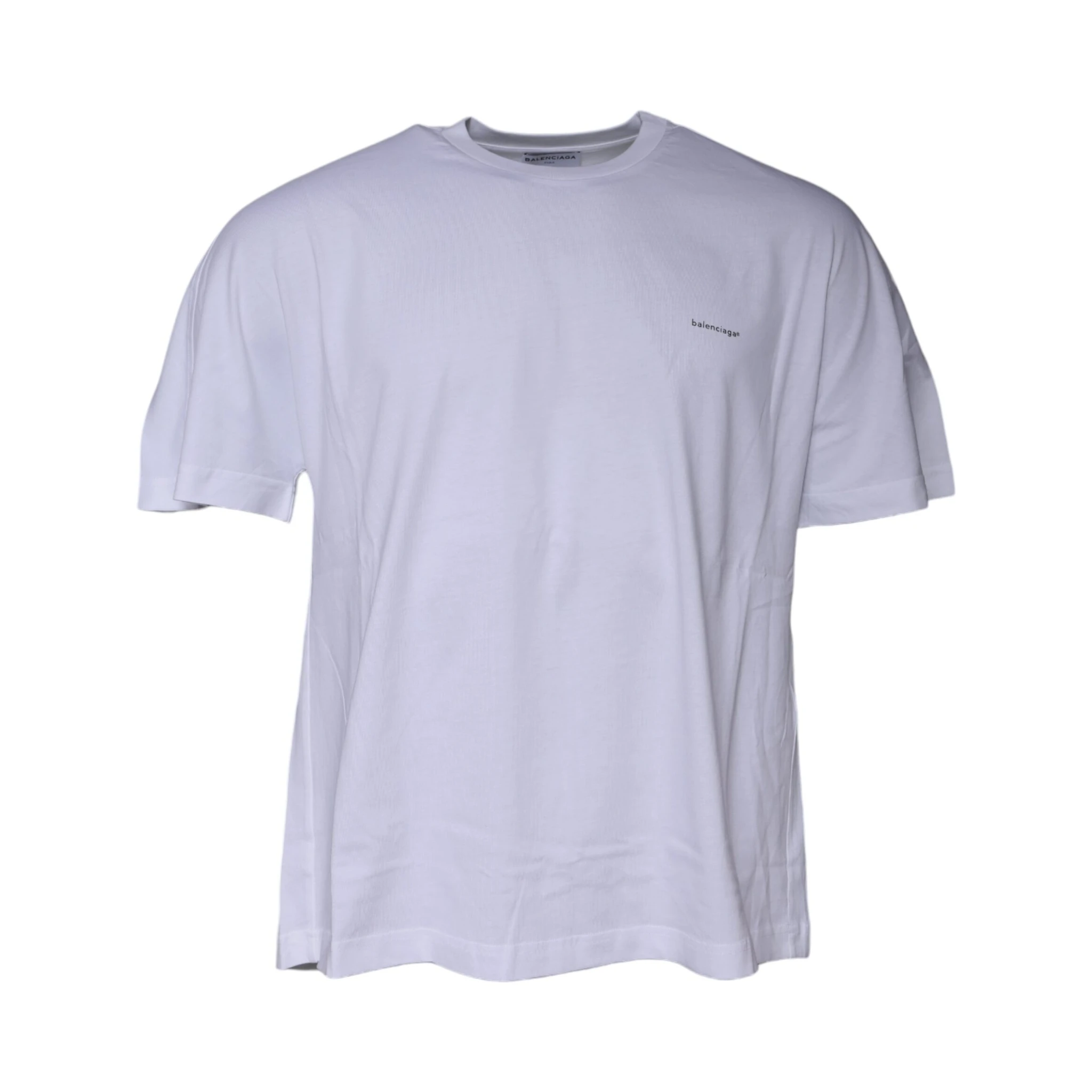 White Logo Cotton Jersey Crew Neck Short Sleeves T-shirt