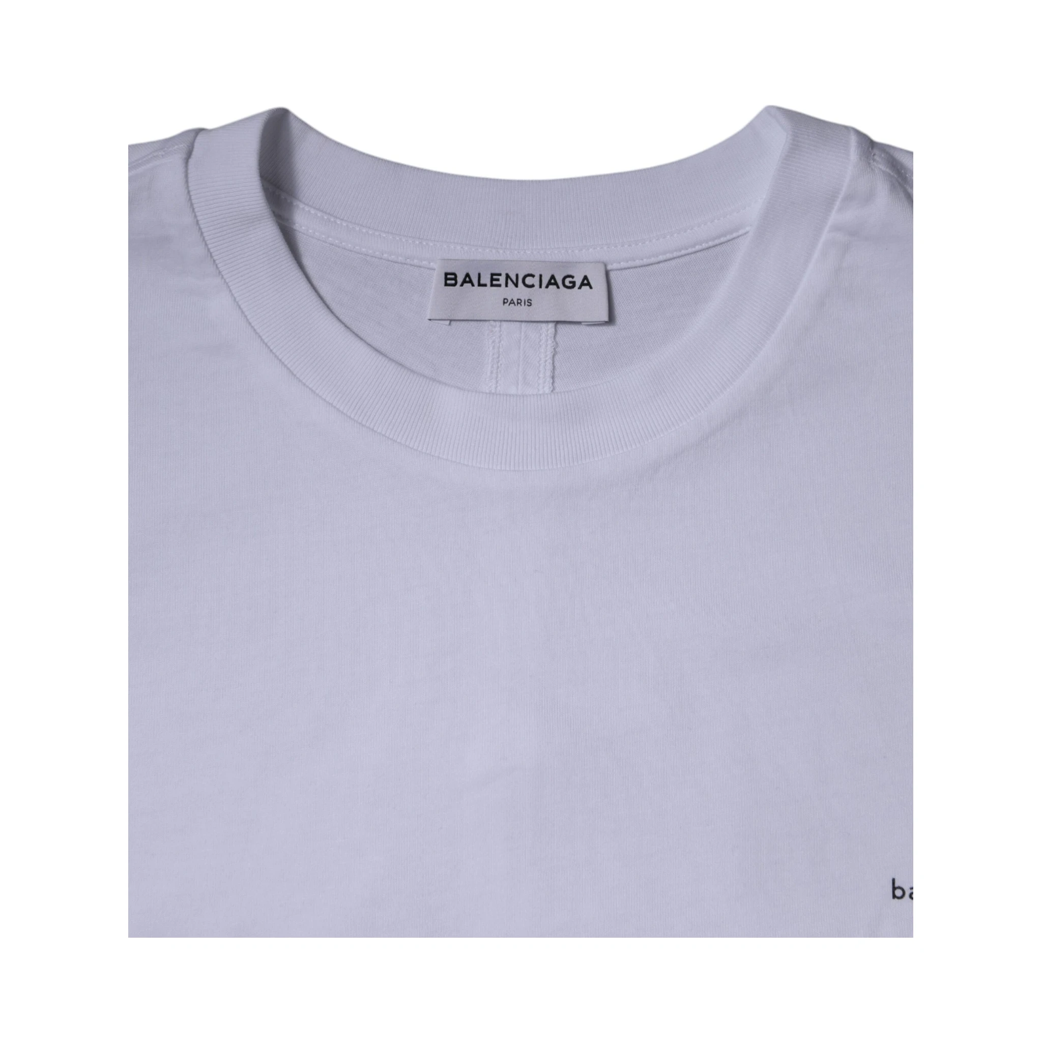 White Logo Cotton Jersey Crew Neck Short Sleeves T-shirt