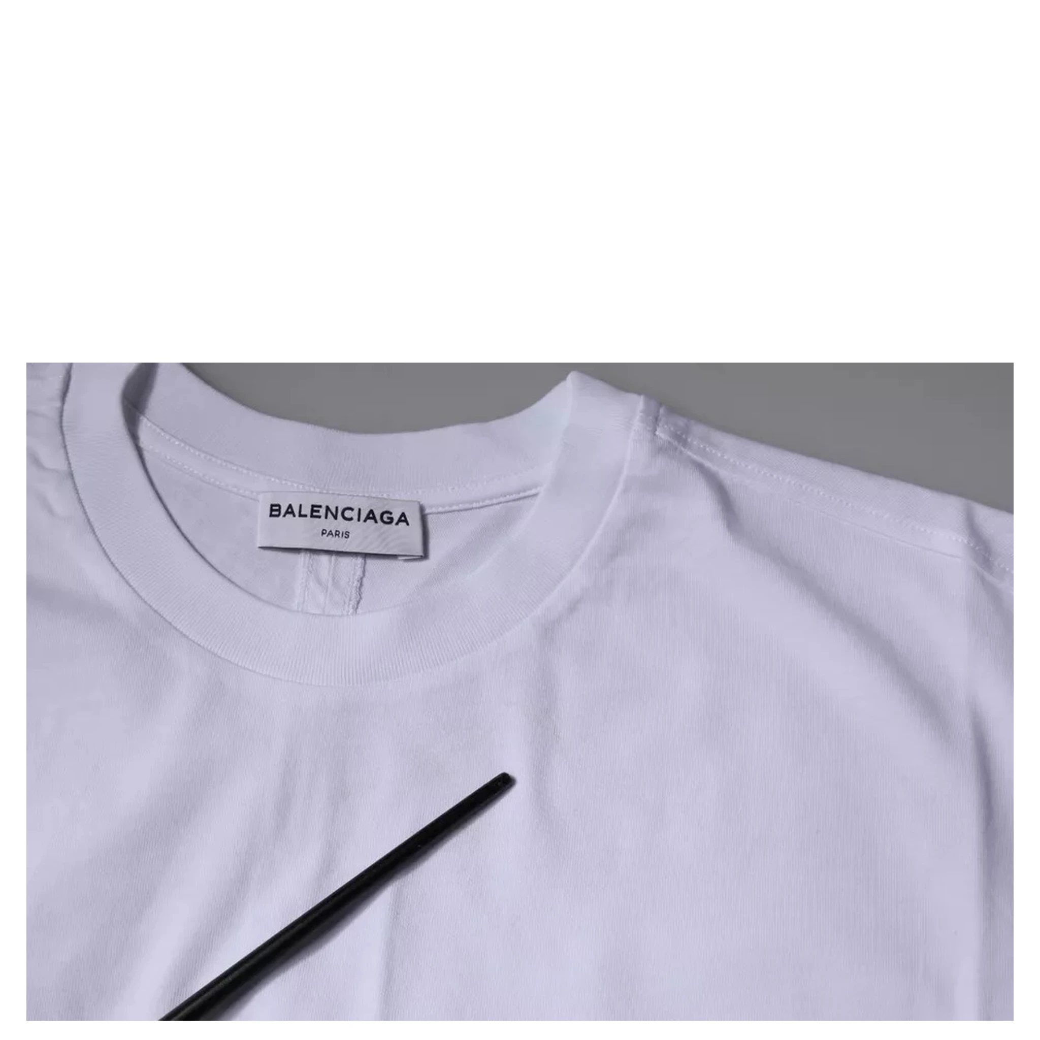 White Logo Cotton Jersey Crew Neck Short Sleeves T-shirt