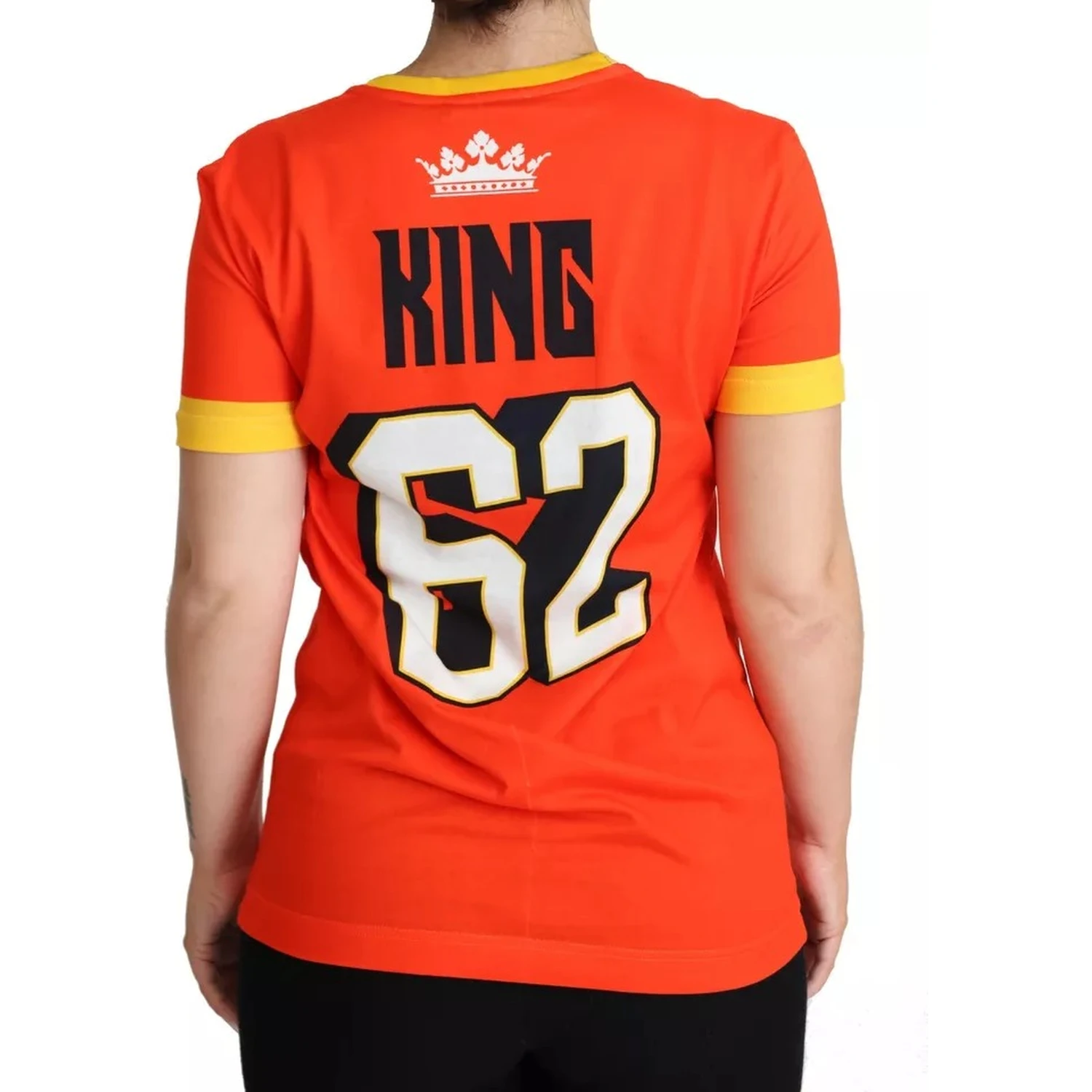 Orange Royals Print Round Neck T-shirt