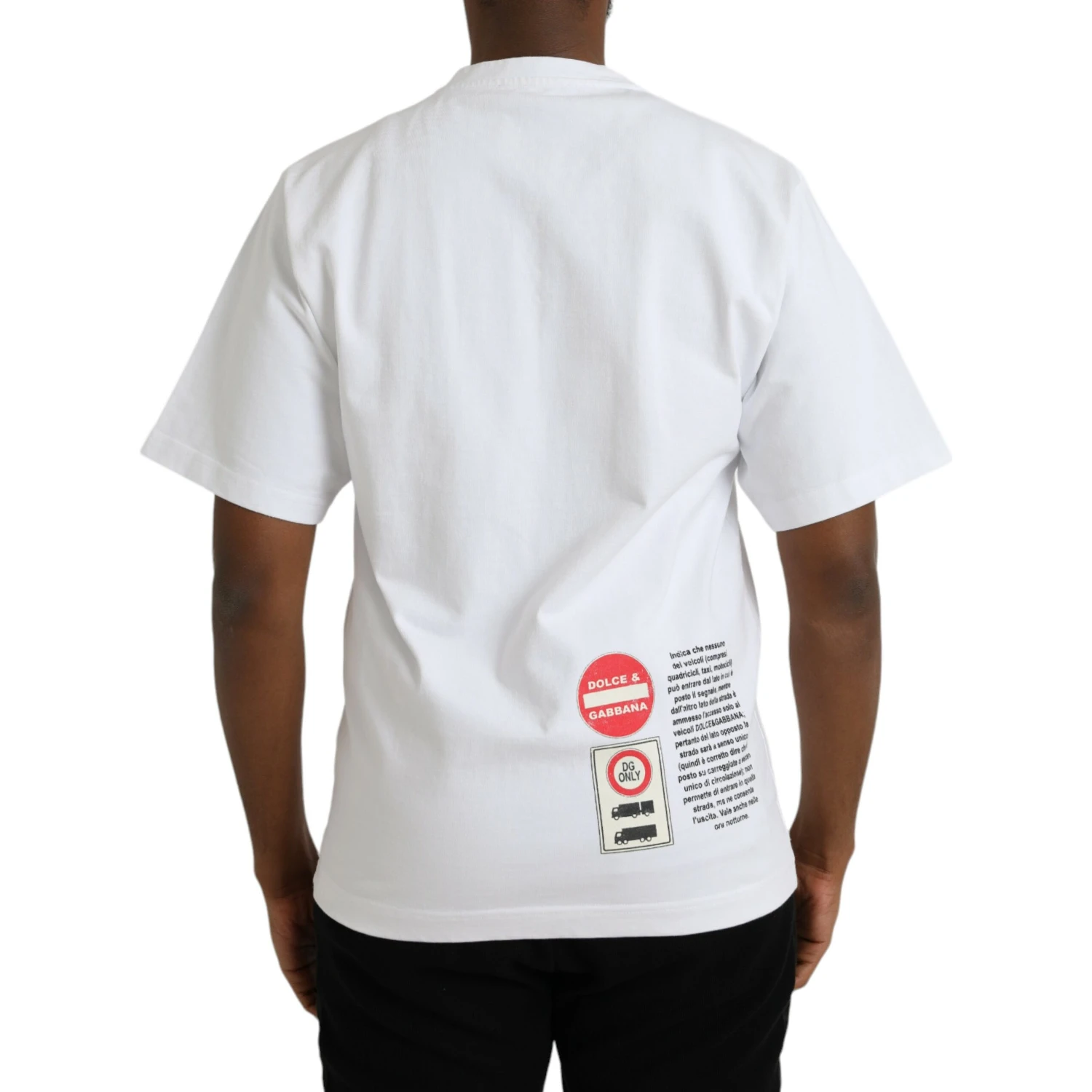 White Amor Heart Cotton Crewneck Short Sleeve T-shirt