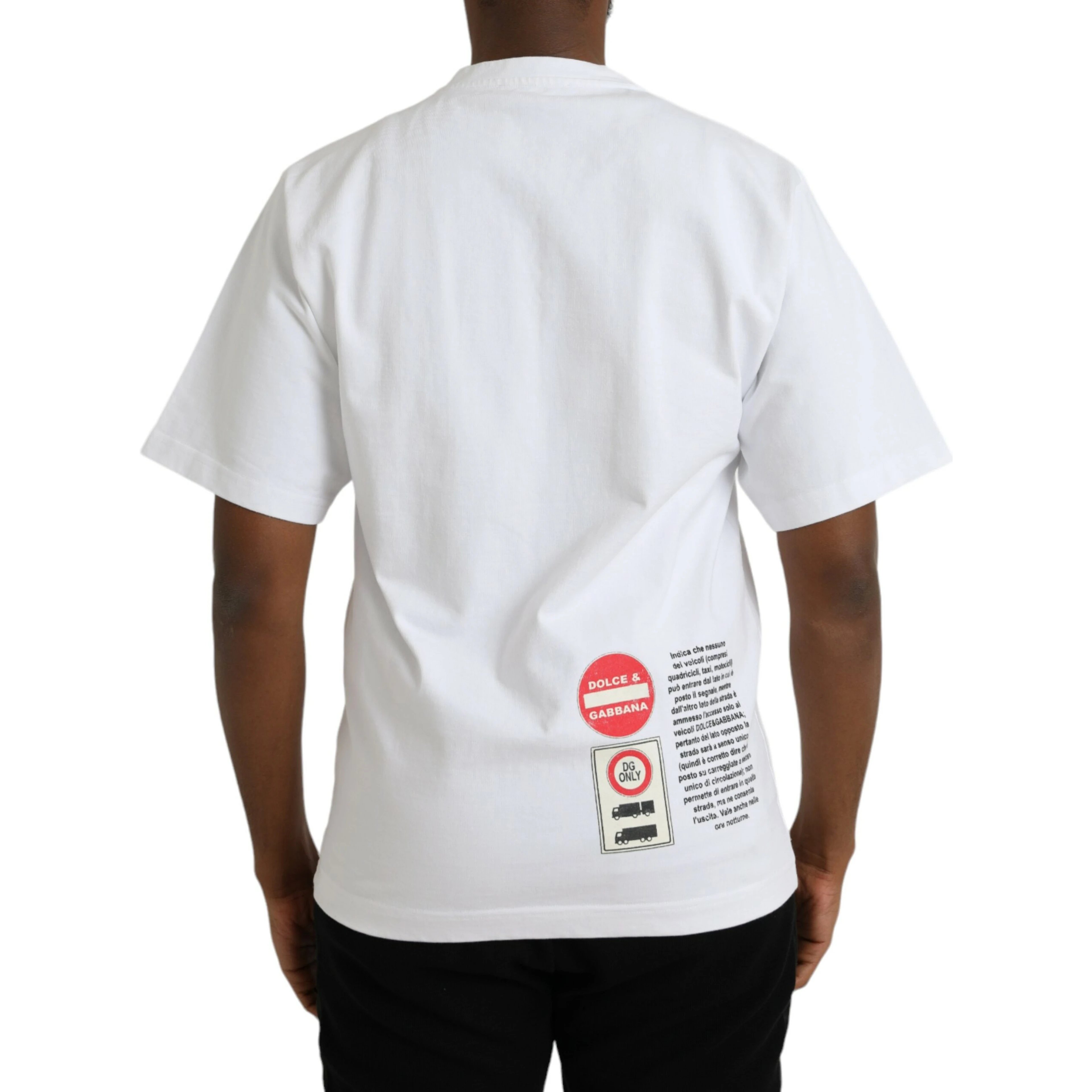White Amor Heart Cotton Crewneck Short Sleeve T-shirt