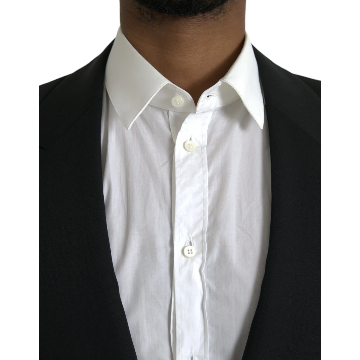 Black Wool Peak Single Breasted Coat Blazer