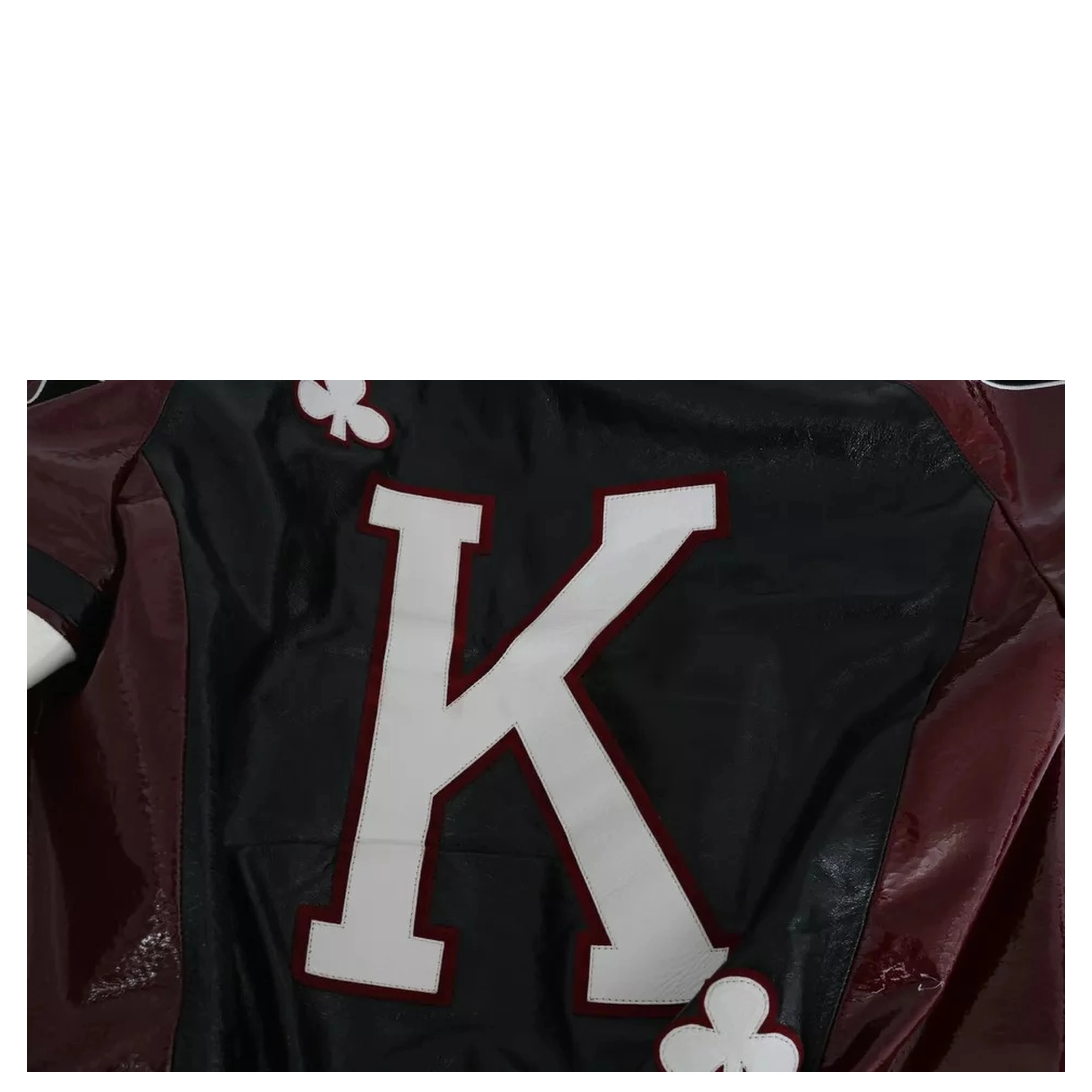 Black Bordeaux Hooded Leather DG King of Love Jacket