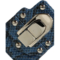 Blue Beige Exotic Leather LUCIA Crossbody Purse Bag