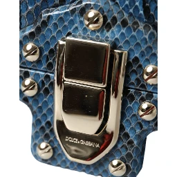 Blue Beige Exotic Leather LUCIA Crossbody Purse Bag