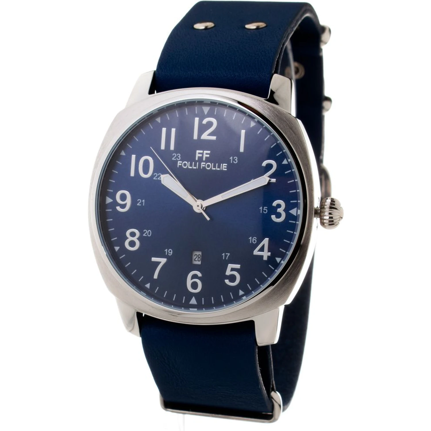 Blue Leather Dress Watch