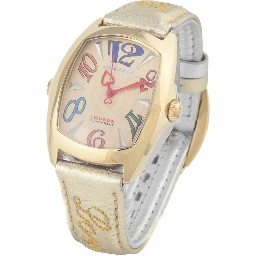 Silver Leather Dress Watch